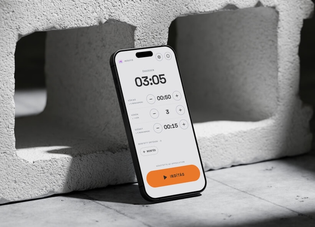 AS Timer intervall edzés időzítő beállítás képernyő világos módban – vibe coding app