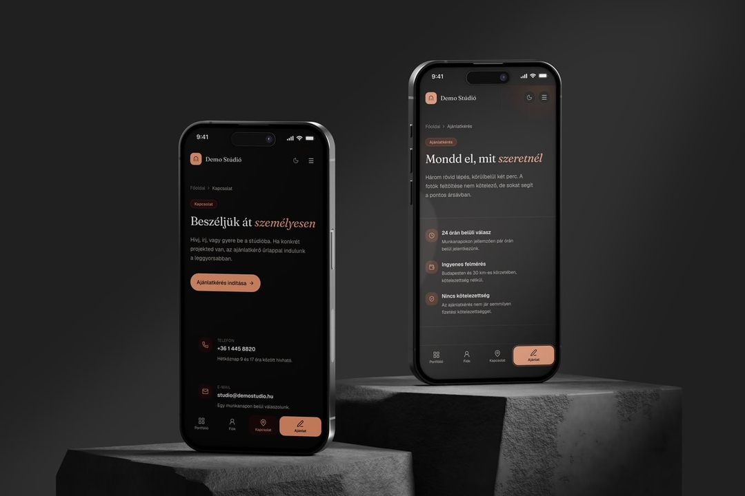 PWA applikáció a telefon kezdőképernyőjén